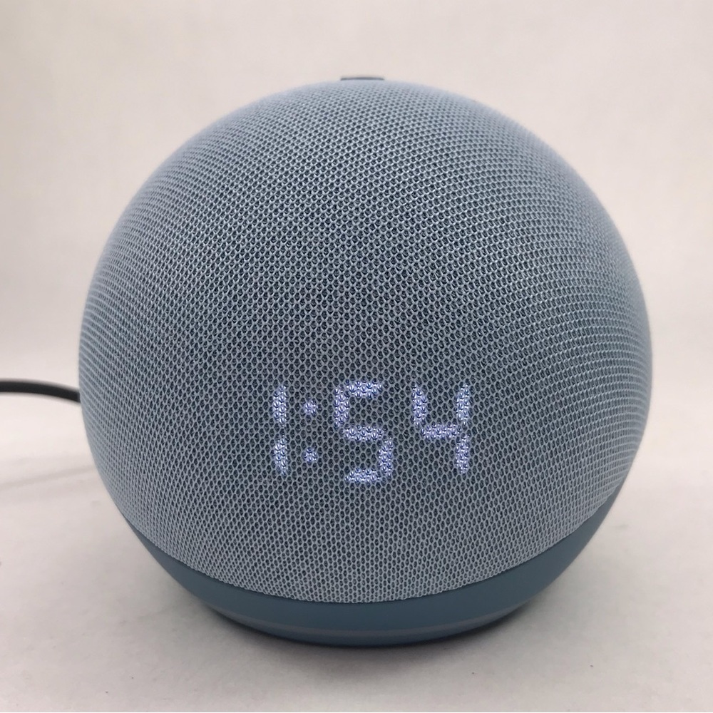 Amazon Echo Dot 5th Gen Smart Speaker Round Clock Alexa Cloud Blue